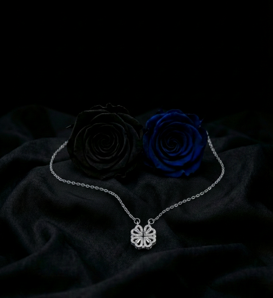 Zirkon Işıltılı Yonca Kolye